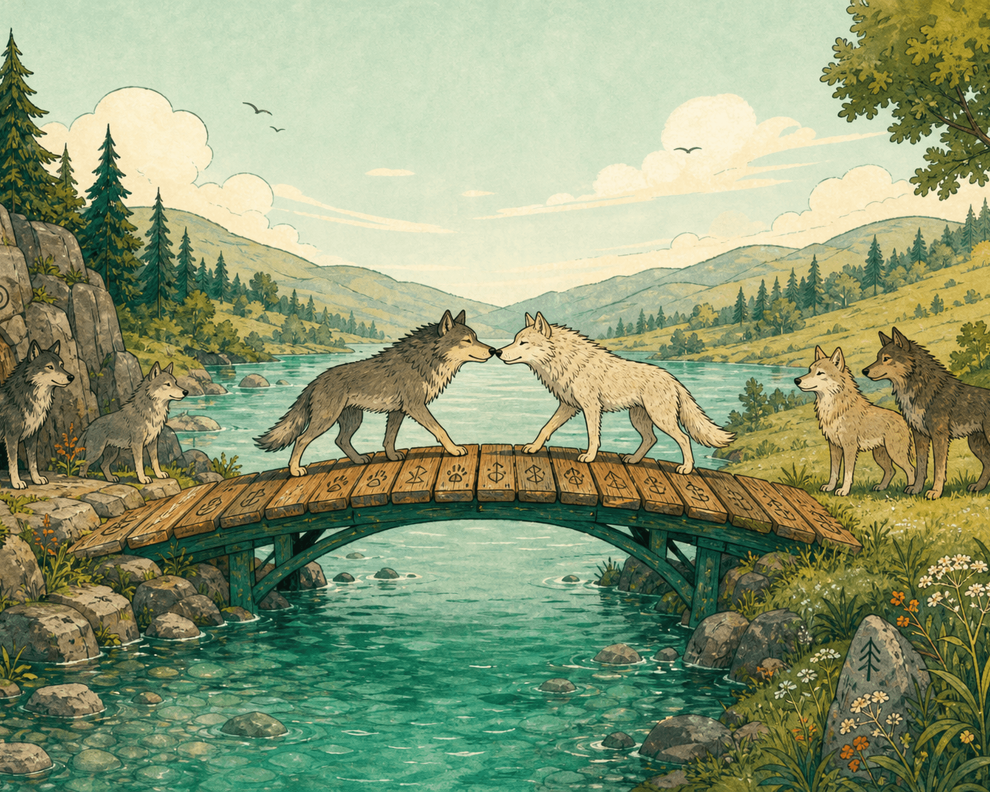 Bridge Pack, Some at the den, some on the trail. We stay one pack.